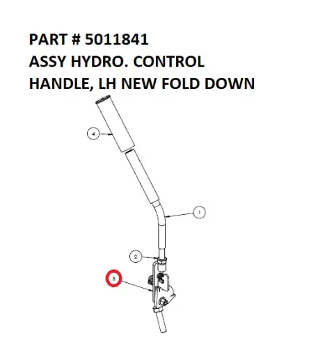 [8500 - 5011841] Serco 8500 Hydrocontrol Handle Assembly, Left-Hand New Fold Down (Part 5011841)