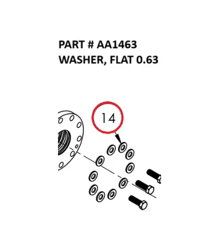 [8500 - AA1463] Flat Washer 5/8" for Serco 8500 (Part AA1463)