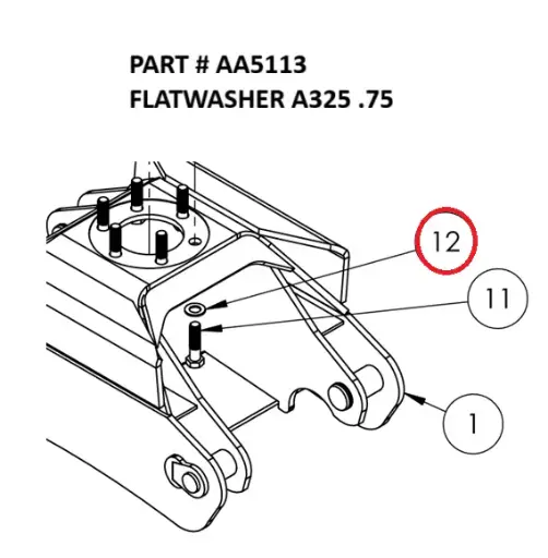 [8500 - AA5113] Flat Washer A325 3/4" for Serco 8500 (Part AA5113)