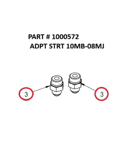 [8500 - 1000572] Straight Adapter 10MB-08MJ for Serco 8500 (Part 1000572)