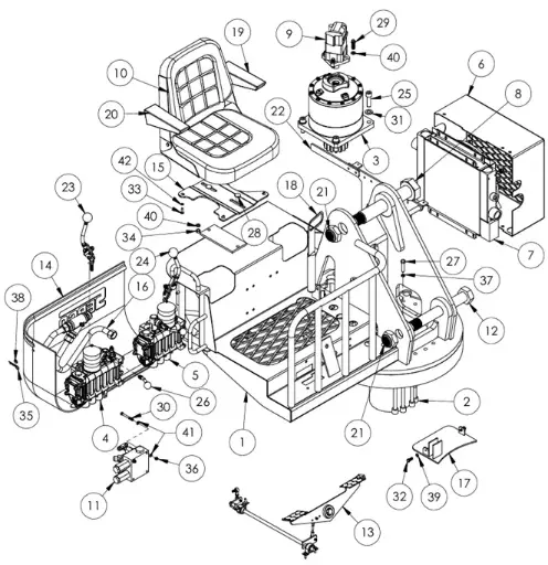 [8500 - 5015309] ASSY 8500 HEAD/OBJ PLTFM, STRT BOOM, C/R, TANDEM HYDRO., OIL COOLER 5015309