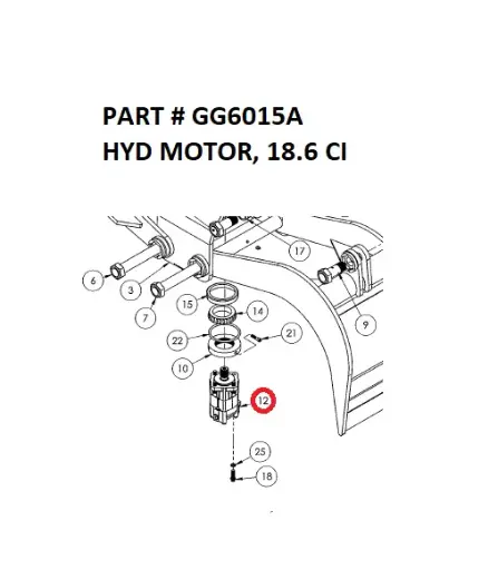 Serco Hydraulic Motor, 18.6 cu. in.