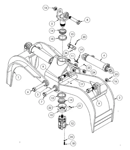[GRAPPLE -  680913] ASSY SERCO 1/4 CORD NON-CONT. BYPASS GRAPPLE 680913