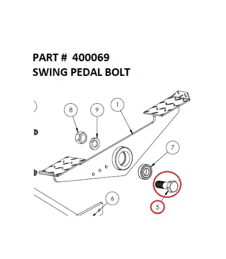 [1050 XR - 400069] Serco 1050XR & 8500 Swing Pedal Bolt (Part 400069)